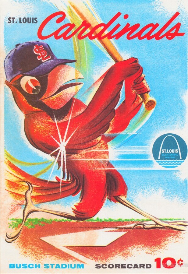 1964 St Louis Cardinals Score Card Art Canvas Row One Brand