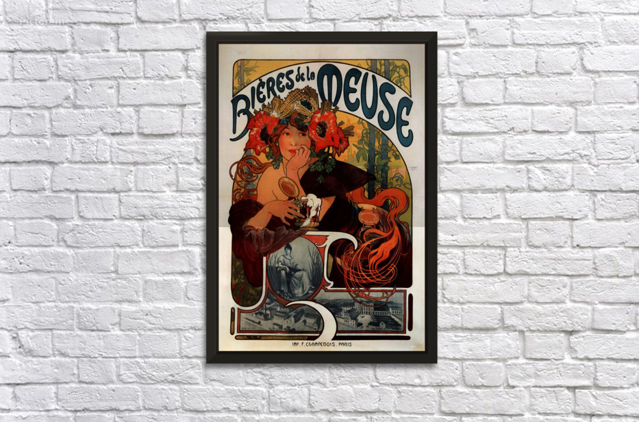 Bieres Of The Meuse By Alphonse Mucha AAM003 Art Print A4 A3 A2 A1