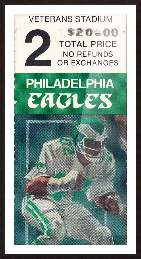 1987 philadelphia eagles ticket art row one brand