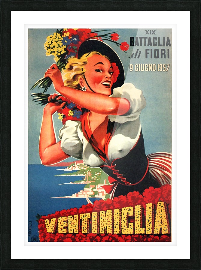 Art print POSTER CANVAS Ventimiglia