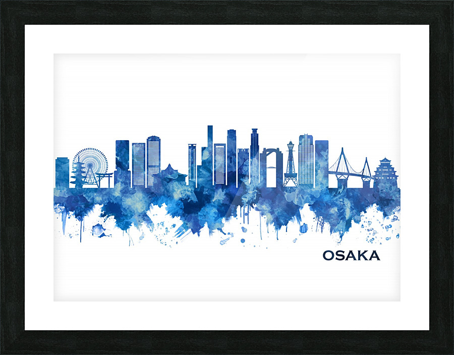 Osaka Japan Skyline Blue Towseef Dar
