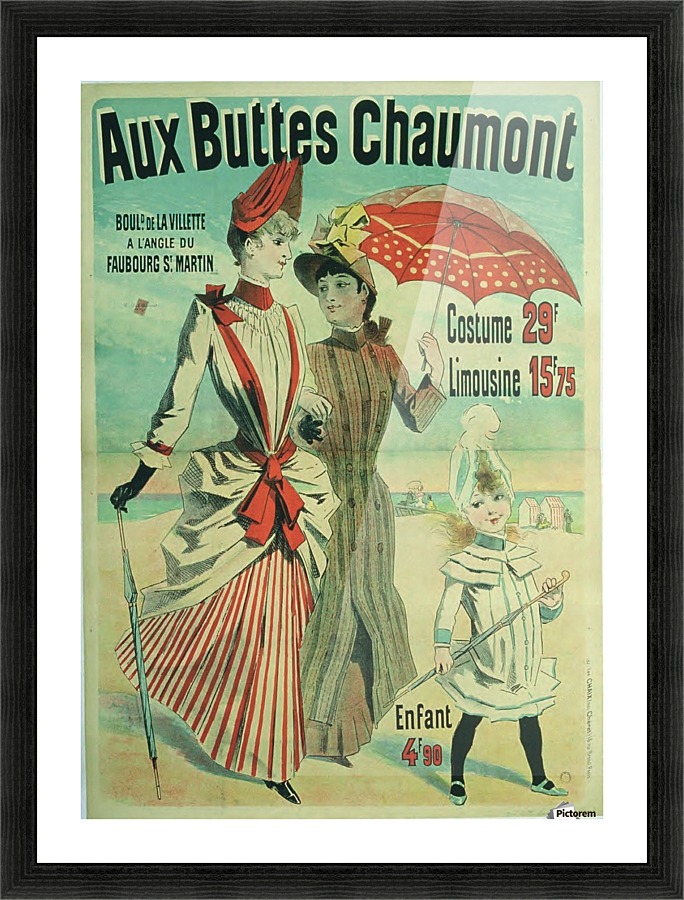Aux Buttes Chaumont poster VINTAGE POSTER