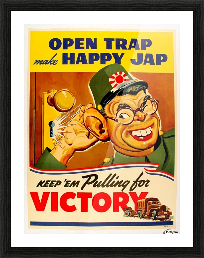 American anti Japanese propaganda from World War II VINTAGE POSTER