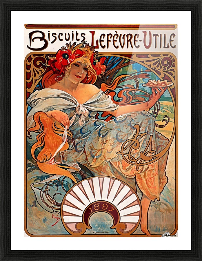Biscuits Lefevre Utile 16 Alphonse Mucha