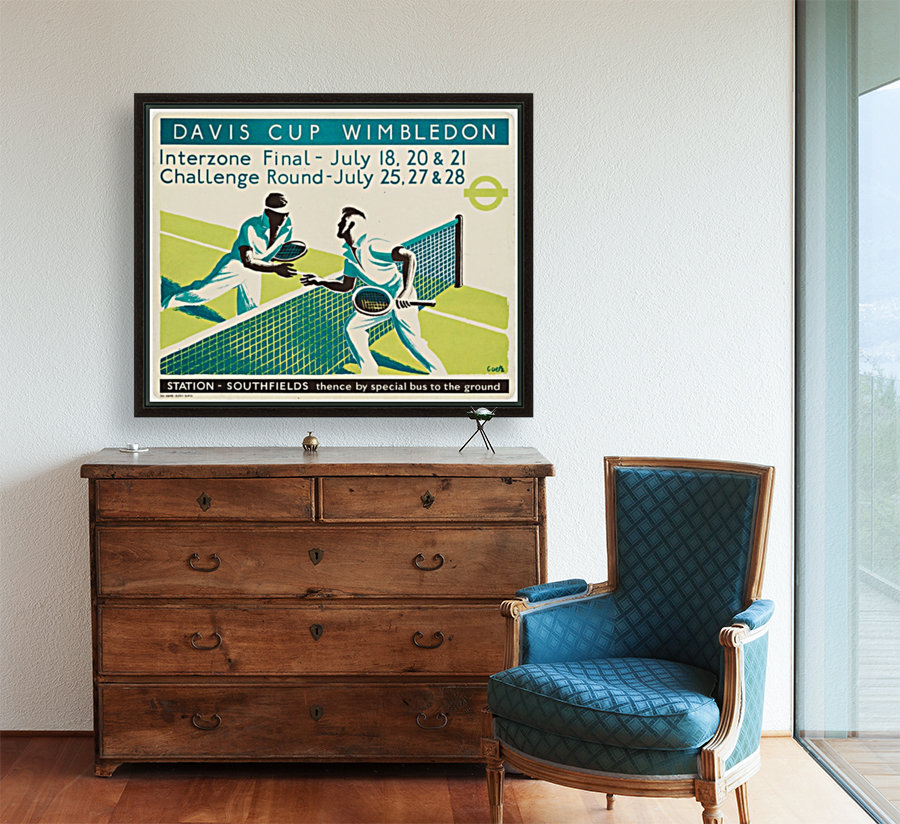 Walter Goetz Davis Cup Wimbledon Vintage Tennis Poster ...